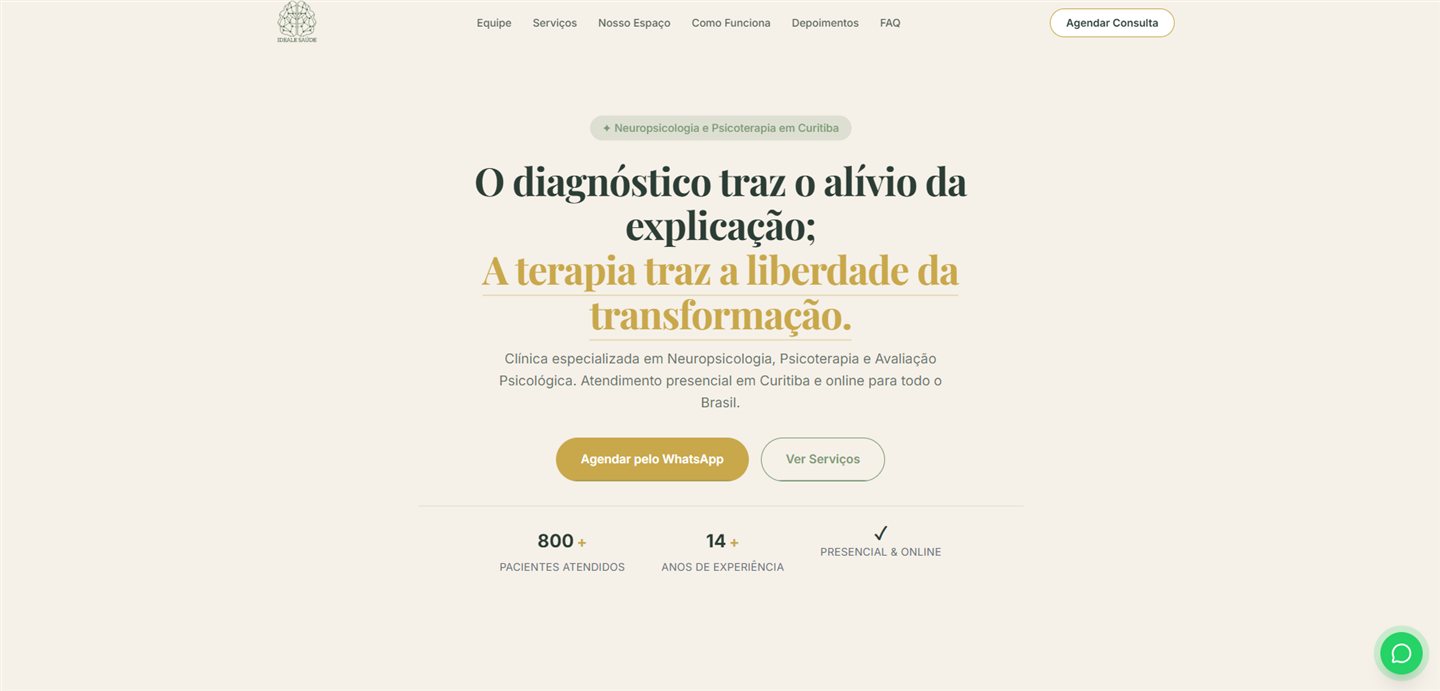 Screenshot atual do site Ideale Saúde