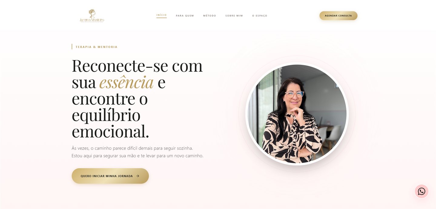 Screenshot atual do site Terapeuta Jurema
